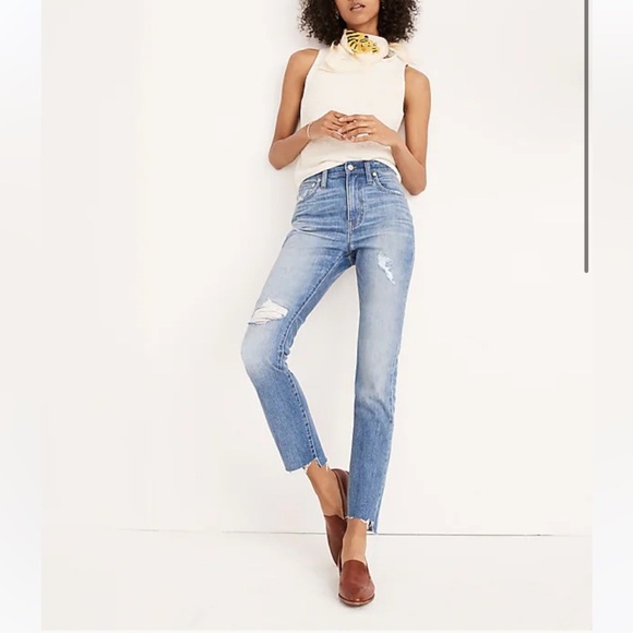 Madewell The High-Rise Slim Boyjean in Lita Wash: Step-Hem Edition 29929 - Picture 1 of 16